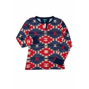 Lauren Jeans Co Ralph Lauren Aztec Southwestern Thermal Henley Shirt M Y2K EUC